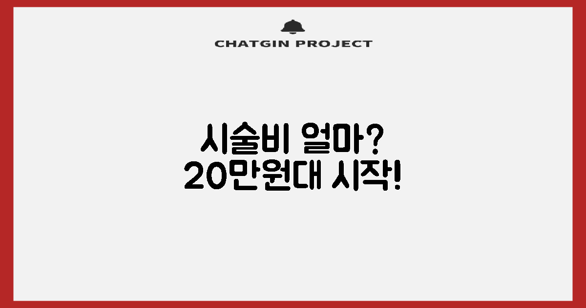 시술 비용 20만원대부터 형성