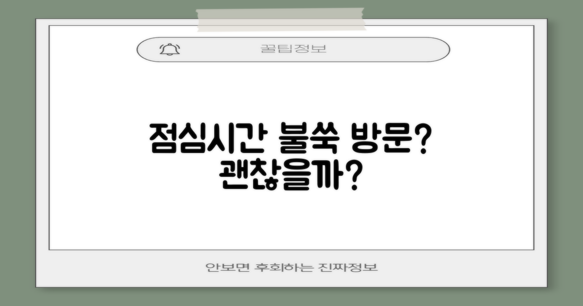 점심시간, 방문해도 될까?