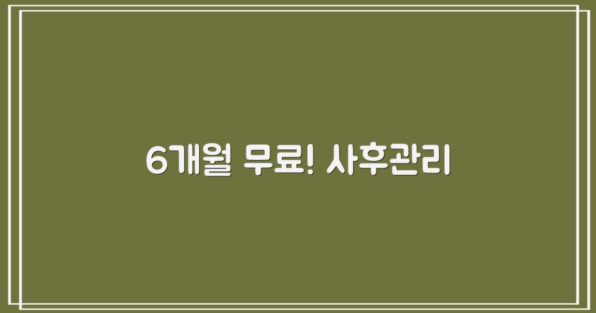 6개월 무료 사후 관리