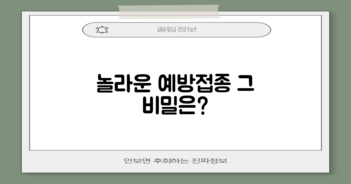 놀라운 예방접종, 왜?