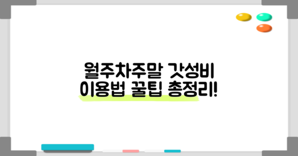 월주차, 주말 이용 꿀팁