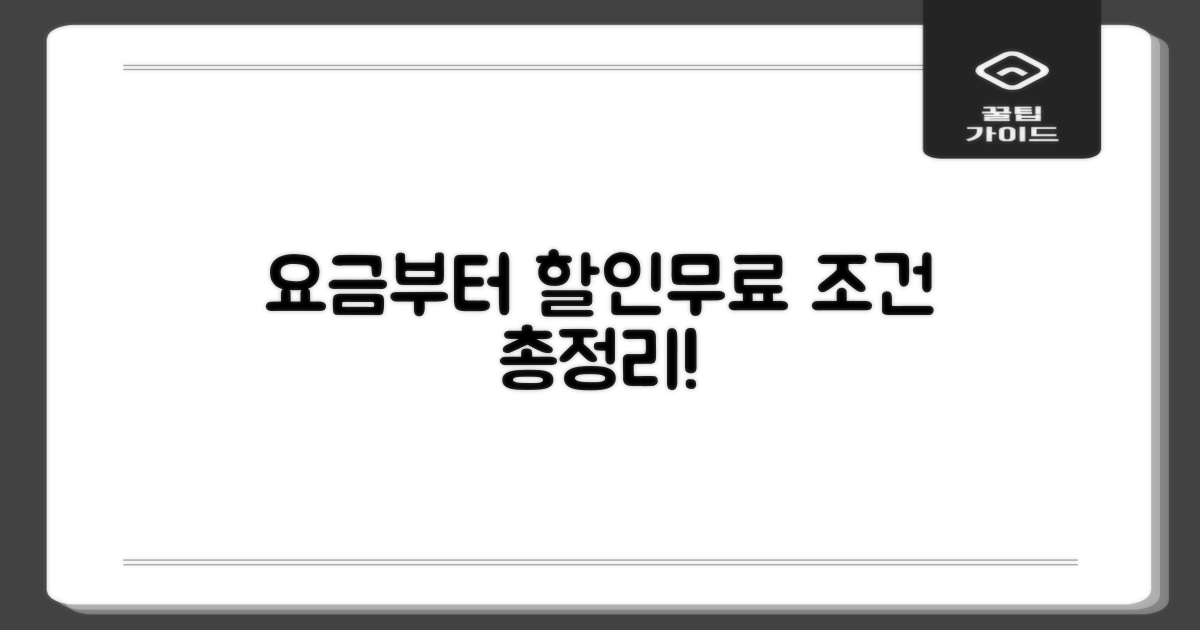 요금부터 할인/무료 조건까지