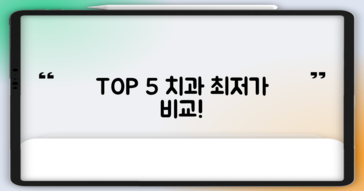 TOP 5 치과별 가격 비교