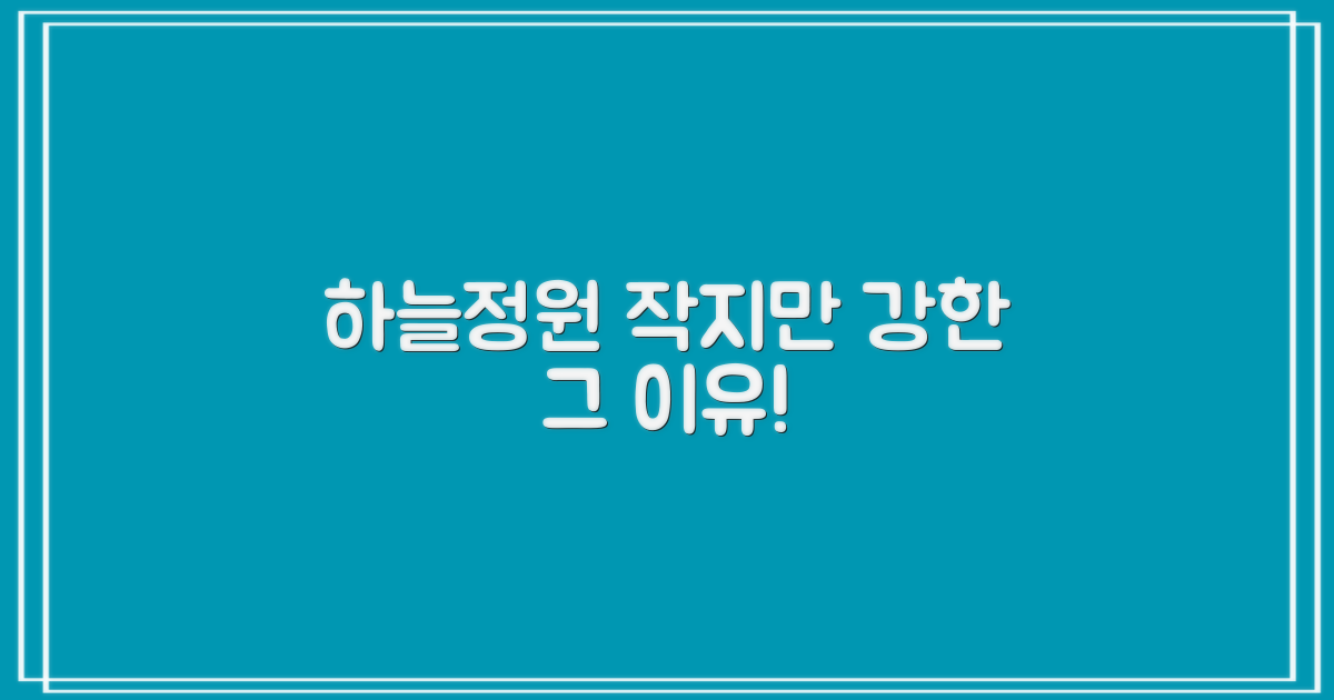 하늘정원: 작지만 강한 이유