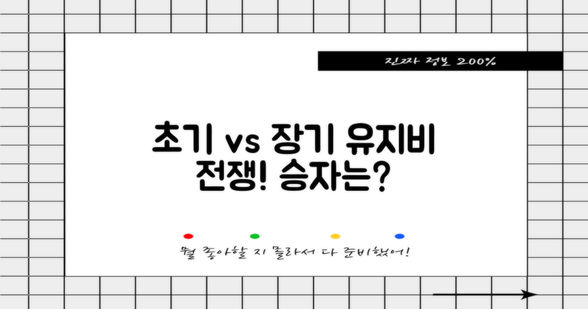 초기 vs 장기 유지 비용