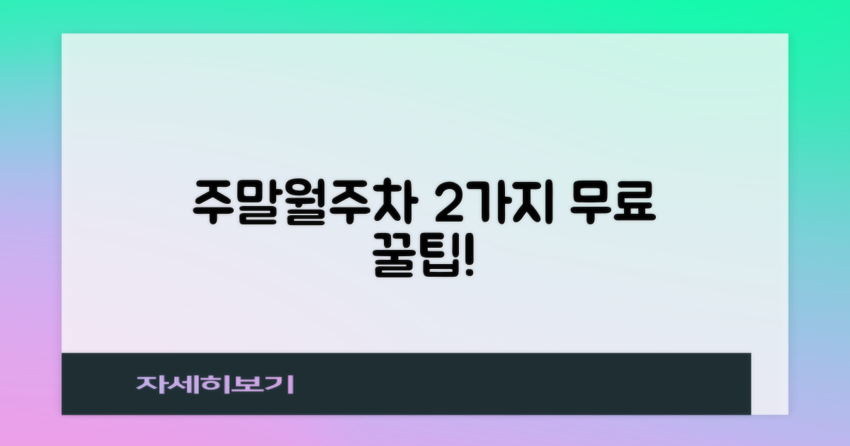 2가지 주말/월주차 무료 전략
