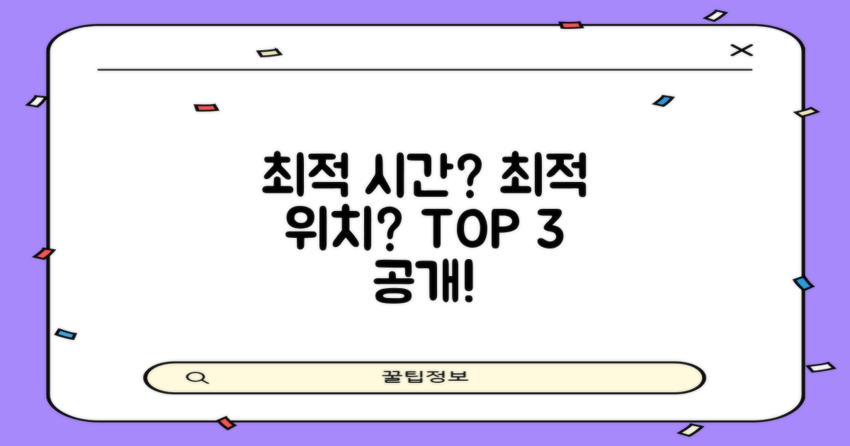 최적 운영시간/위치 3가지