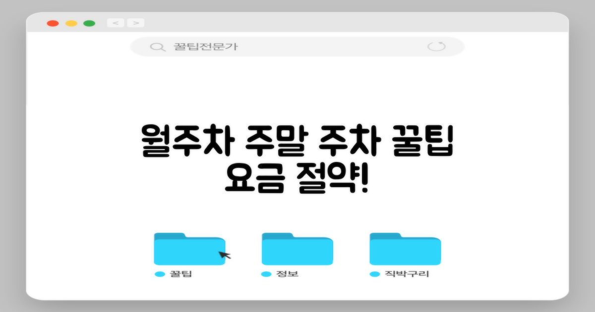 월주차, 주말 주차 전략 세우세요!