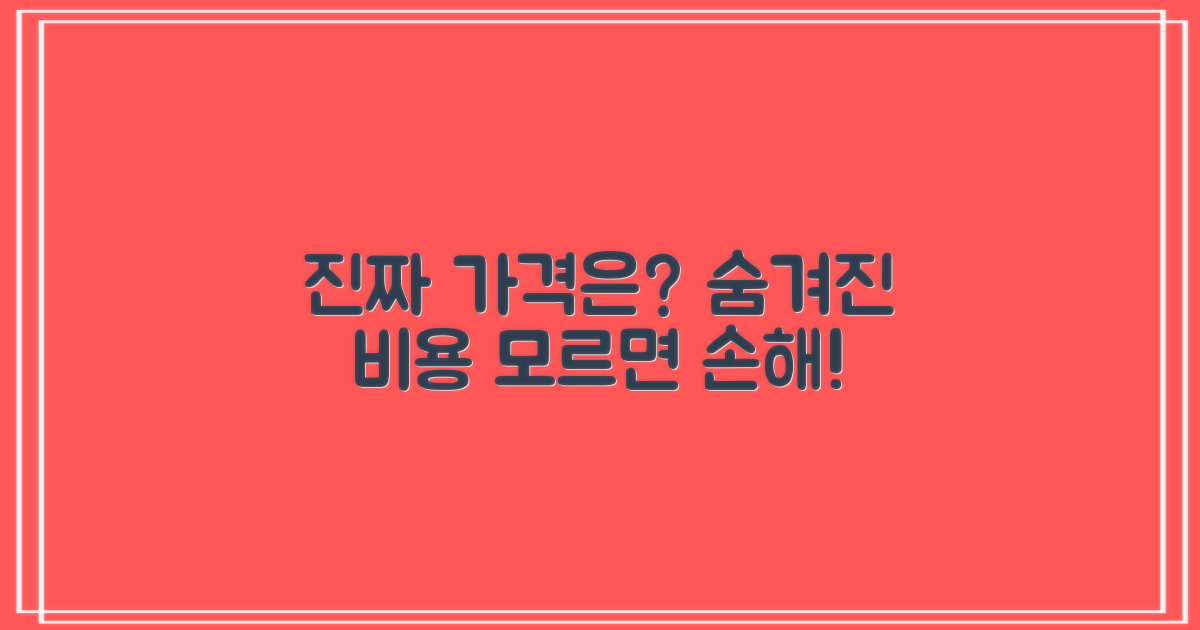 가격 외 숨겨진 비용은?
