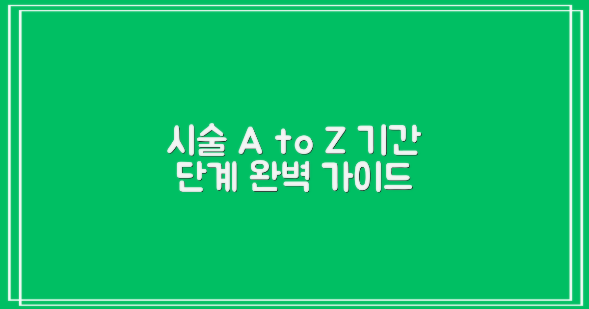 시술 기간과 단계별 과정