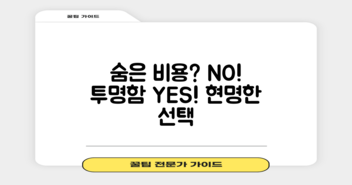 숨겨진 비용 vs. 투명함