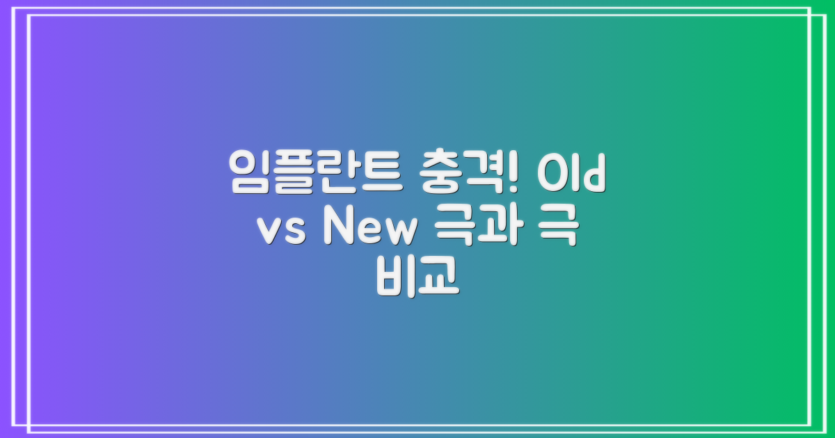 임플란트, 과거 vs. 현재