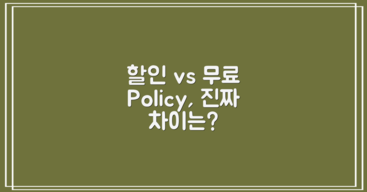 할인 vs 무료, 정책 차이는?