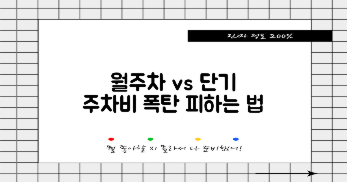 월주차 vs 단기 주차 비교