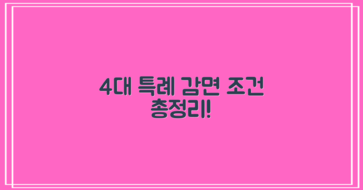 4대 특례 감면 조건