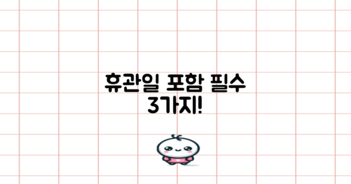 휴관일 등 3가지 핵심 정보