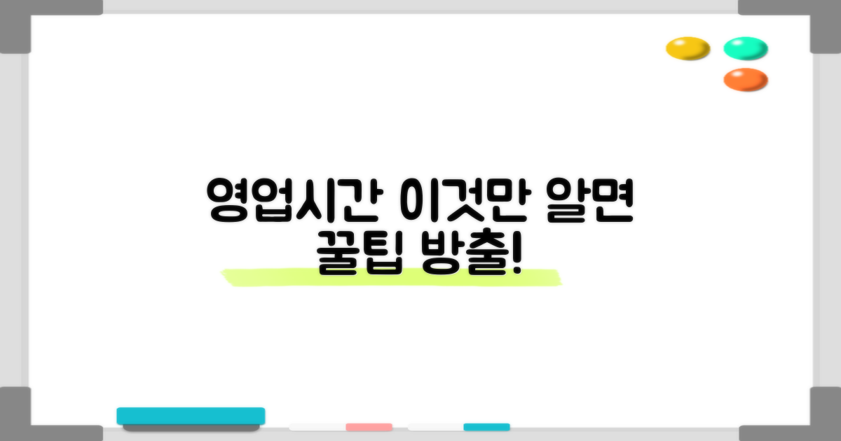 영업시간, 놓치면 안 될 팁은?