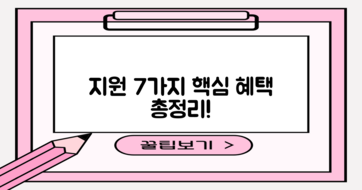 지원 항목 7가지 혜택 분석